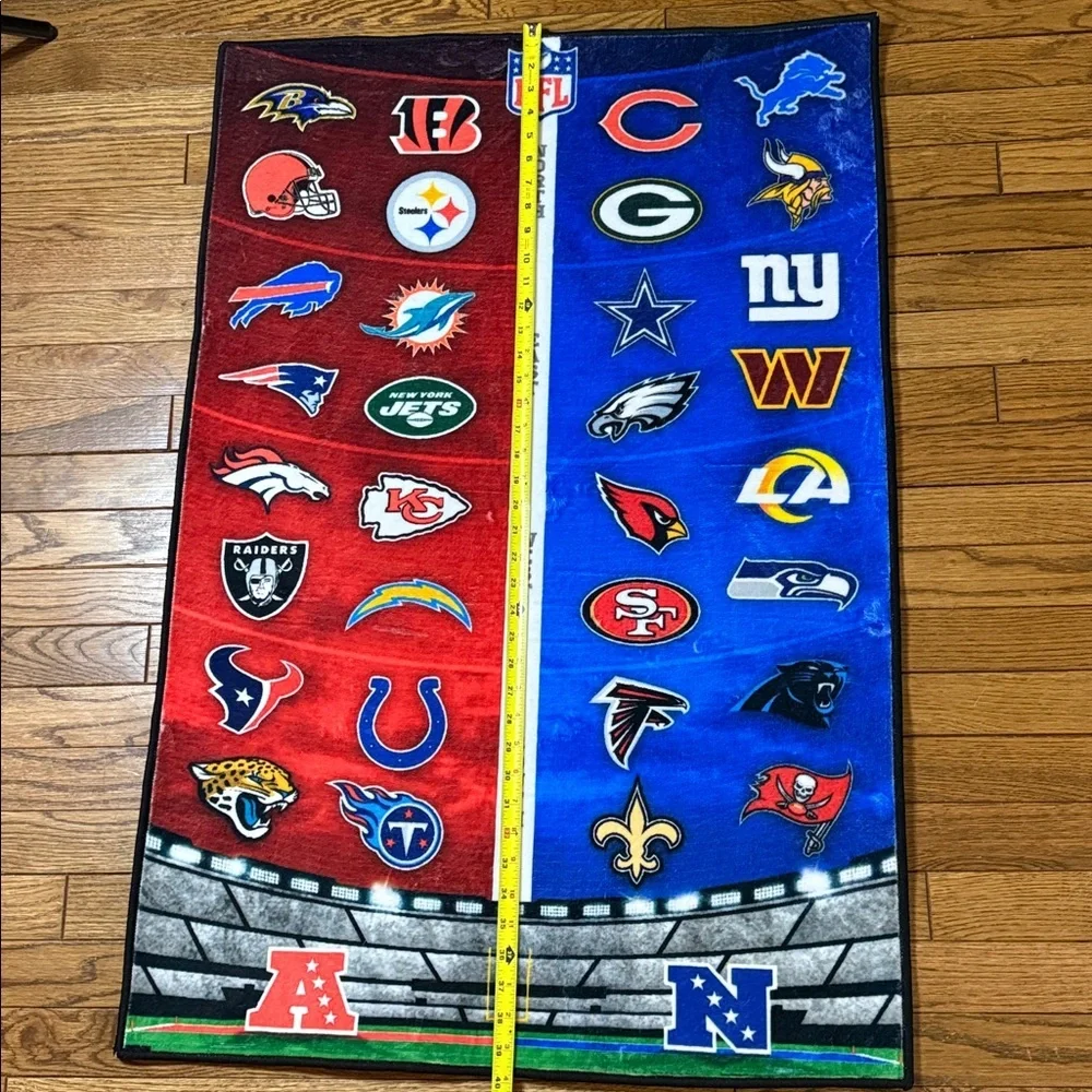 NFL Team Logo rug - Red and Blue